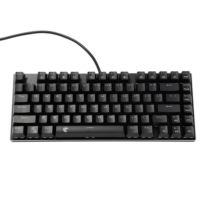 Mechaninė klaviatūra Laidinė žaidimų klaviatūra Rainbow Mix Apšviesta 81 klavišas Apsaugotas nuo vaiduoklio mėlynos raudonos rudos spalvos jungiklis skirtas žaidimų nešiojamam kompiuteriui