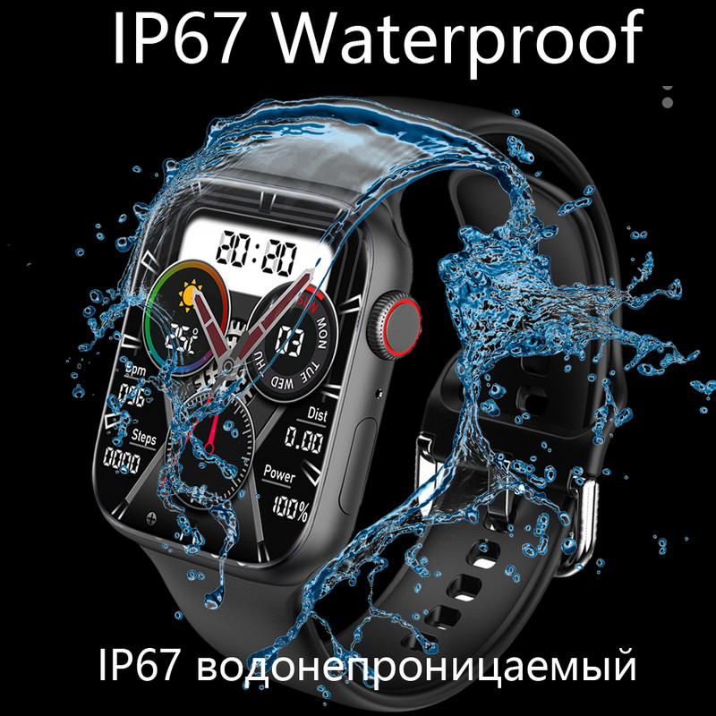 Pametni sat za muškarce 2 inča s bežičnim punjenjem Pametni sat za žene IP67 Vodootporan Bluetooth Call Fitness Tracker Sat za Android IOS