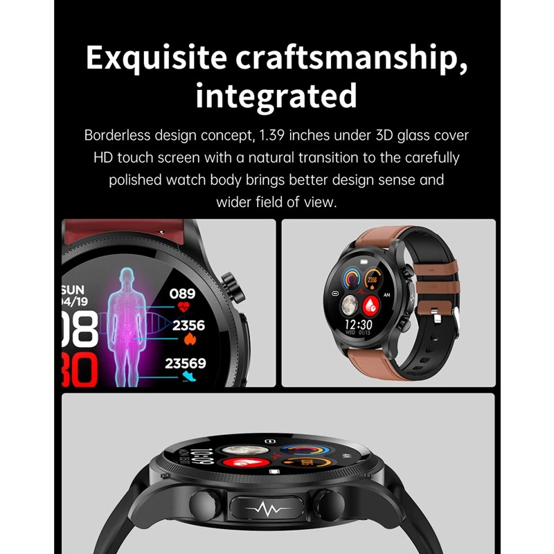 2022 m. naujas išmanusis laikrodis cukraus kiekio kraujyje ir kraujospūdžio kūno temperatūros sveikatos stebėjimo išmanusis laikrodis vyrams, moterims, laikrodžiui, gliukozės kiekiui kraujyje.