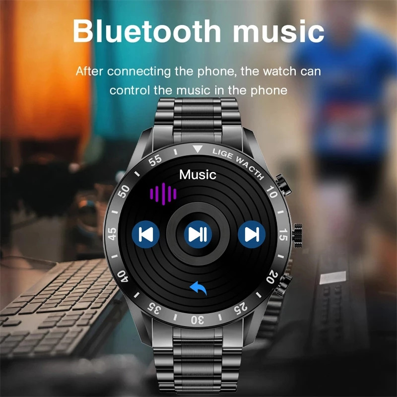 2022 LIGE Νέο Bluetooth Call Smart Watch Men Full Touch αδιάβροχο αθλητικό ρολόι γυμναστικής Πολυτελή Έξυπνα ρολόγια για άνδρες IOS Android