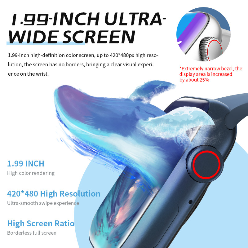 Смарт часовник IWO HW7 Max Men 2022 Bluetooth Call Custom Dial NFC Women Smartwatch Pk W37 W27 Pro DT7 MAX Smartwatch Series 7