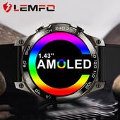 Έξυπνο ρολόι LEMFO DM50 466*466 AMOLED HD ανδρικό γυναικείο έξυπνο ρολόι Bluetooth Call Fitness αθλητικά ρολόγια IP68 αδιάβροχα 1,43 ιντσών