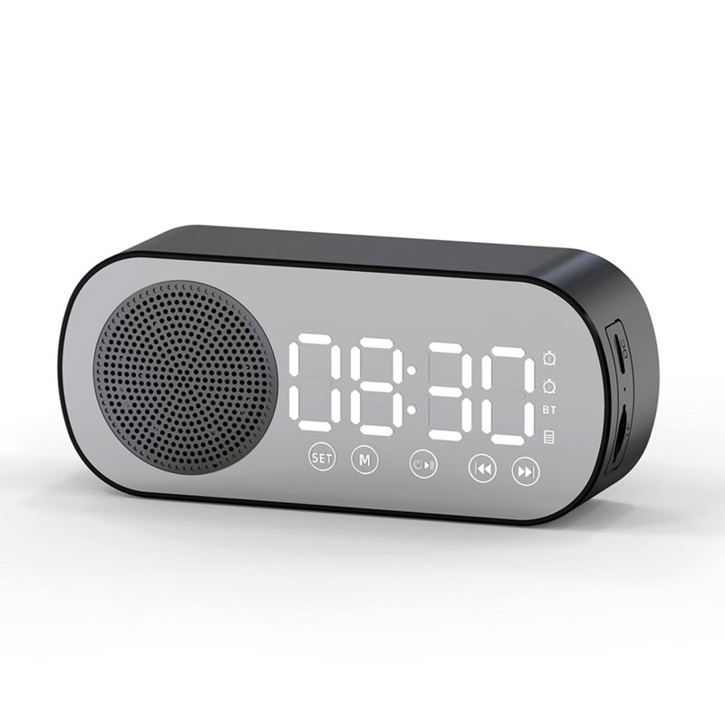 Naujas daugiafunkcis belaidis „Bluetooth“ garsiakalbis laikrodis dvigubas žadintuvo palaikymas TF kortelė FM radijo garso juosta HIFI muzikos dėžutė garso juostos garsiakalbis