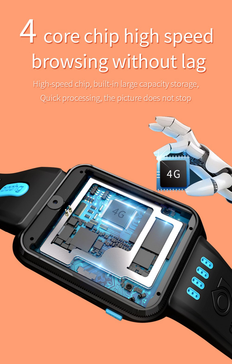 Παιδική κάμερα 4G Έξυπνο ρολόι GPS WIFI παρακολούθησης βιντεοκλήσης Φωνητική συνομιλία Παιδιά Φροντίδα για μαθητή αγόρι κορίτσι Smartwatch H1 W5