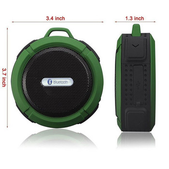 Преносим колонен мини Bluetooth високоговорител Водоустойчив външен душ Звукова кутия Безжичен субуфер за кола Високоговорител за телефон Компютър