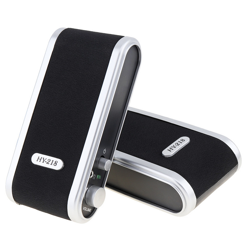 HY-218 6W USB 2.0 žičani USB napajanje Prijenosni zvučnici Stereo 3,5 mm audio priključak Prijenosni zvučnik za PC prijenosno računalo M AC
