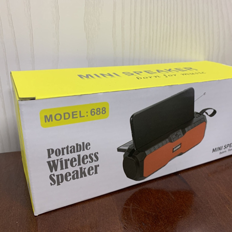 Difuzor solar fără fir 1200mAh Baterie Li-incorporată Radio FM Subwoofer Bare de sunet Cutie de sunet Super Bass Accesoriu Home Theatre