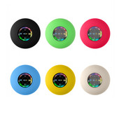 Difuzor Bluetooth rezistent la apă Difuzoare de baie Cutie de sunet fără fir neagră cu microfon RGB încorporat pentru casă