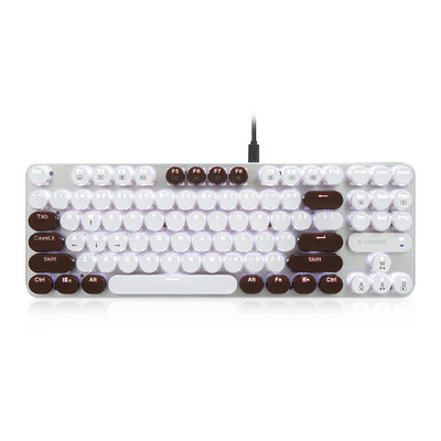 Žaidimų Mechaninė klaviatūra USB laidinė LED apšvietimas Anti-ghosting 87 klavišai Ruda Raudona Switch klaviatūra, skirta kompiuteriniam žaidėjui nešiojamam kompiuteriui Pubg LOL