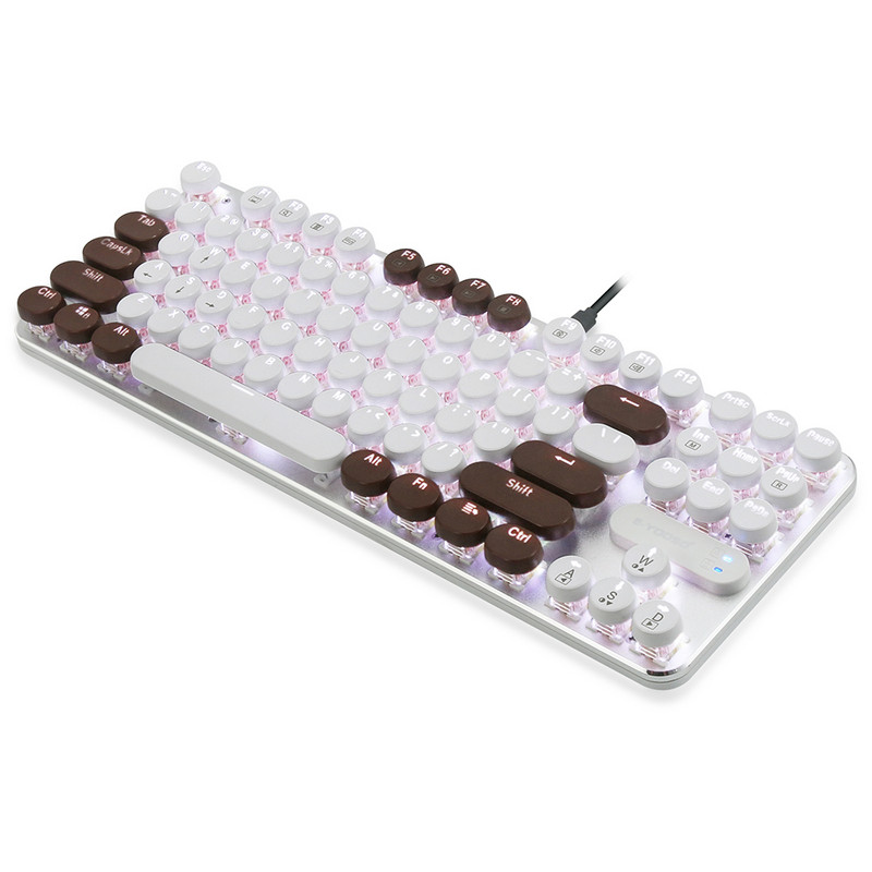 Žaidimų Mechaninė klaviatūra USB laidinė LED apšvietimas Anti-ghosting 87 klavišai Ruda Raudona Switch klaviatūra, skirta kompiuteriniam žaidėjui nešiojamam kompiuteriui Pubg LOL