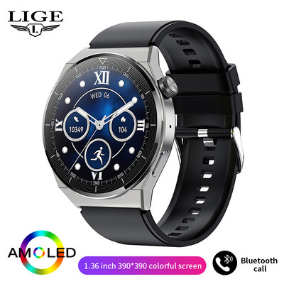 Έξυπνο ρολόι LIGE NFC Men GT3 Pro AMOLED 390*390 HD Οθόνη καρδιακού ρυθμού Bluetooth Κλήση IP68 Αδιάβροχο SmartWatch για Huawei Xiaomi