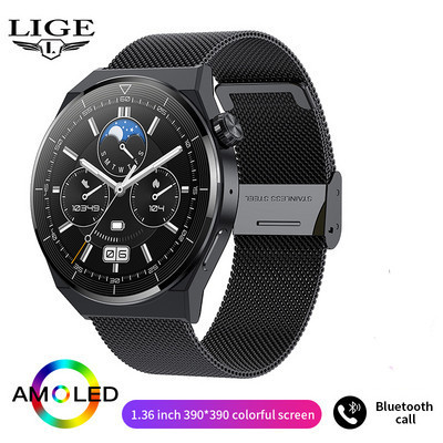 Έξυπνο ρολόι LIGE NFC Men GT3 Pro AMOLED 390*390 HD Οθόνη καρδιακού ρυθμού Bluetooth Κλήση IP68 Αδιάβροχο SmartWatch για Huawei Xiaomi