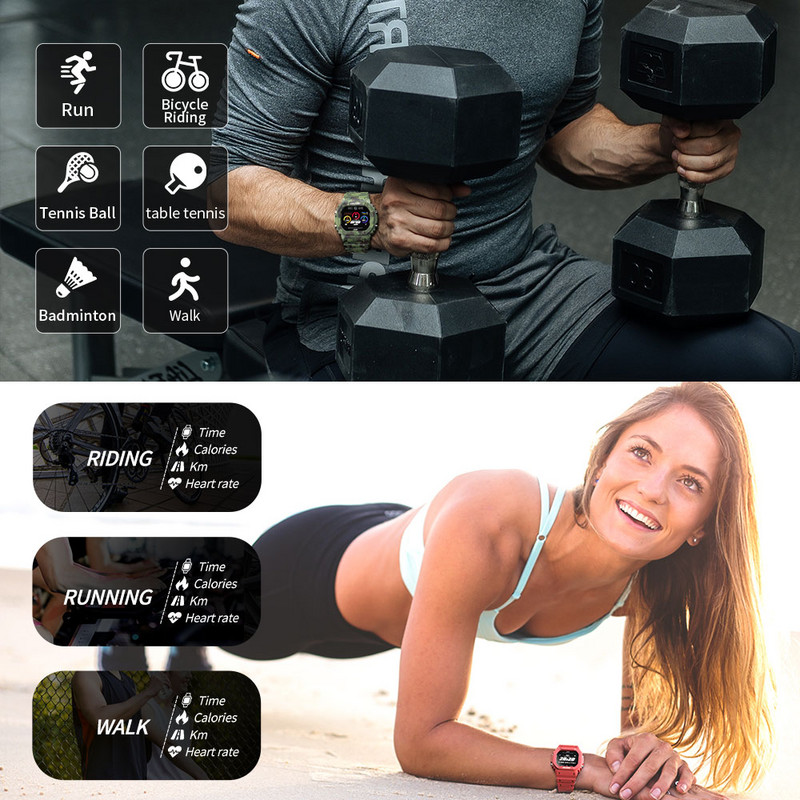 LOKMAT Ocean Smart Watch Men Fitness Tracker Blood Pressure Message Push Heart Rate Monitor Clock Smartwatch Women for Android