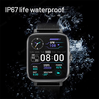 2022 Нов мъжки смарт часовник Дамски Bluetooth разговор Пълен сензорен Фитнес тракер Водоустойчив ip67 Спортен смарт часовник Дамски за IOS andriod