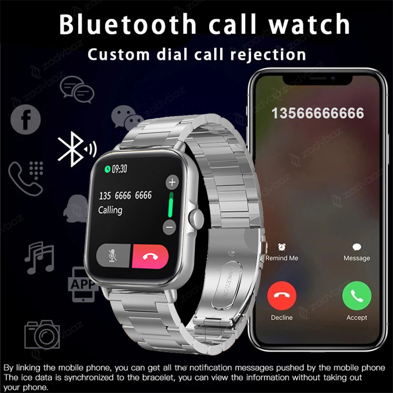 2022 új férfi okosóra női Bluetooth hívás Full touch Fitness Tracker Vízálló ip67 Sport Smart Watch Női IOS Androidhoz
