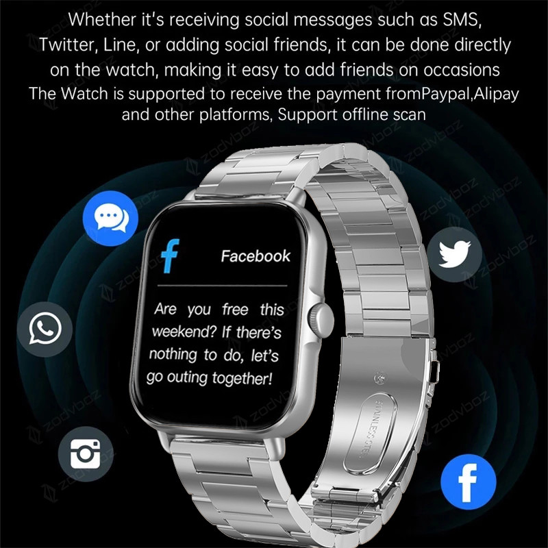 2022 új férfi okosóra női Bluetooth hívás Full touch Fitness Tracker Vízálló ip67 Sport Smart Watch Női IOS Androidhoz