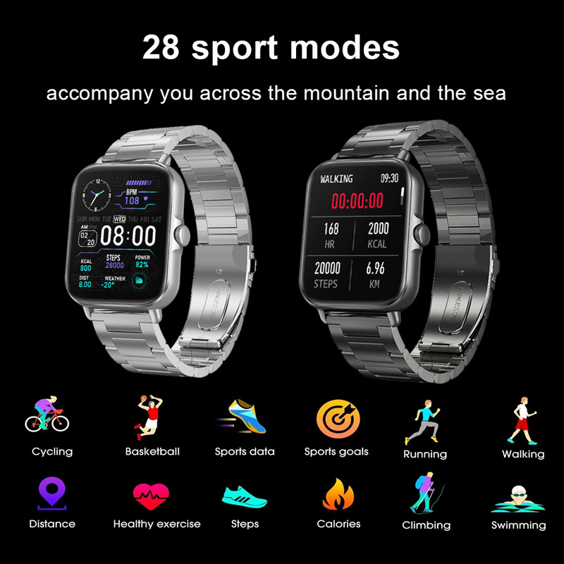 2022 új férfi okosóra női Bluetooth hívás Full touch Fitness Tracker Vízálló ip67 Sport Smart Watch Női IOS Androidhoz