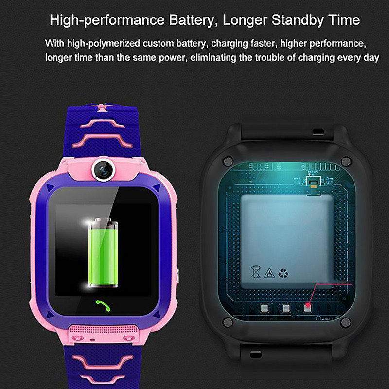 Dječji pametni sat, 1,44 inčni zaslon osjetljiv na dodir, GPS lokacija, baterija od 400 mAh, široko kompatibilan sat, telefon, vodootporni pametni satovi