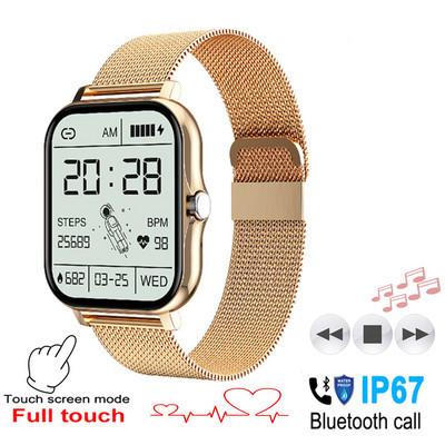 2022 Αναπαραγωγή μουσικής Bluetooth Έξυπνο ρολόι Γυναικεία αδιάβροχη προσαρμοσμένη ταπετσαρία Full Touch Call Fitness Tracker Reloj Inteligente Hombre