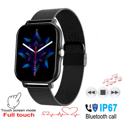 2022 Αναπαραγωγή μουσικής Bluetooth Έξυπνο ρολόι Γυναικεία αδιάβροχη προσαρμοσμένη ταπετσαρία Full Touch Call Fitness Tracker Reloj Inteligente Hombre