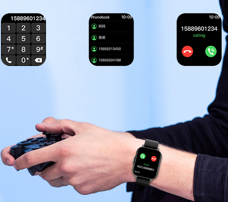 2022 Αναπαραγωγή μουσικής Bluetooth Έξυπνο ρολόι Γυναικεία αδιάβροχη προσαρμοσμένη ταπετσαρία Full Touch Call Fitness Tracker Reloj Inteligente Hombre