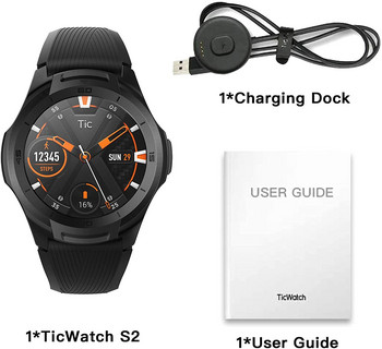 TicWatch S2 (Refurbished) Wear OS by Google Smartwatch Вграден GPS Спортен часовник за мъже 5ATM IP68 Водоустойчив за IOS и Android