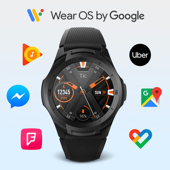 TicWatch S2 (Refurbished) Wear OS by Google Smartwatch Вграден GPS Спортен часовник за мъже 5ATM IP68 Водоустойчив за IOS и Android