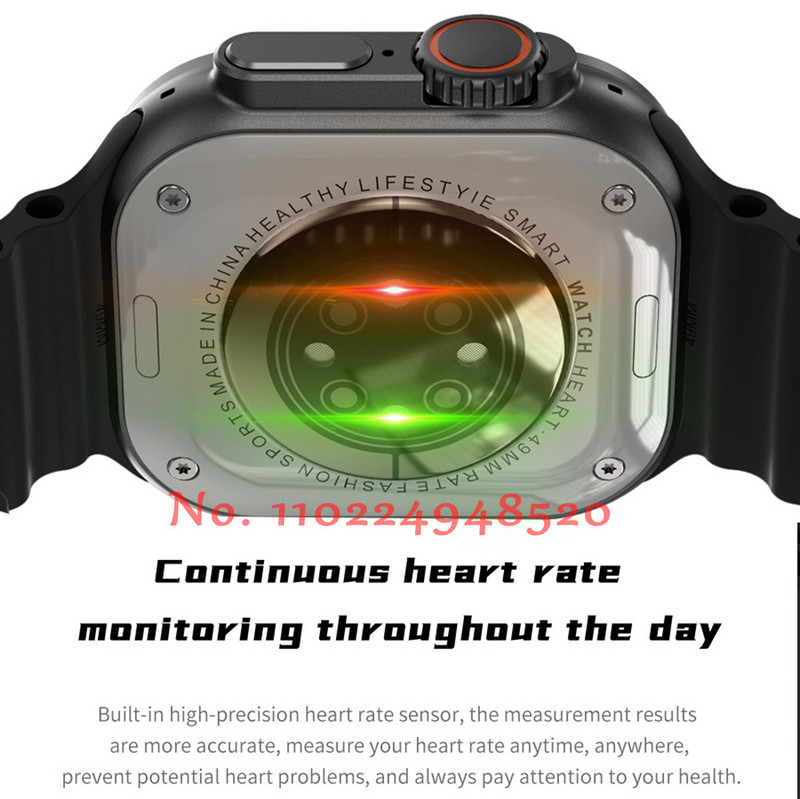 IWO 16 Ρολόι Σειρά 8 2023 IW8 Ultra Smartwatch Θήκη 49mm 420*486 Θερμοκρασία NFC Έξυπνο Ρολόι Ανδρικό Γυναικείο Pk ZD8 N8 Ultra Plus Max