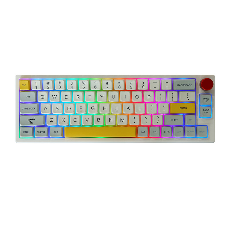 EPOMAKER TH66 65% karstā režīmā maināms RGB 2,4 GHz/Bluetooth 5.0/vadu bezvadu mehāniskā tastatūra MDA PBT taustiņu vāciņi teclado mecânico