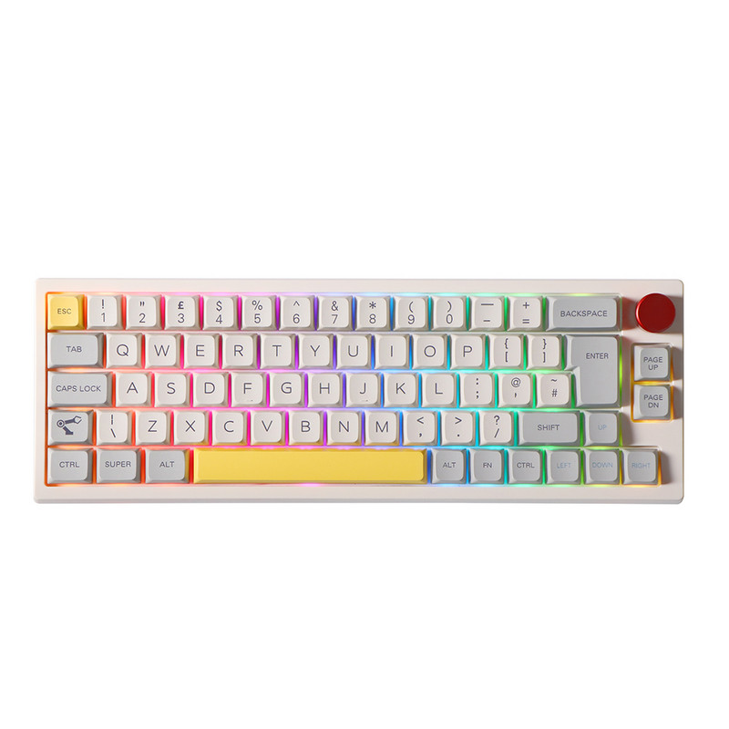 EPOMAKER TH66 65% karstā režīmā maināms RGB 2,4 GHz/Bluetooth 5.0/vadu bezvadu mehāniskā tastatūra MDA PBT taustiņu vāciņi teclado mecânico