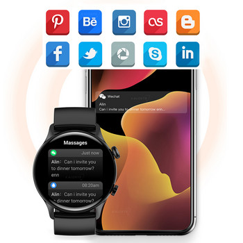 Нов смарт часовник с екран 390*390, винаги показва часа, Bluetooth разговор, спортен фитнес тракер, NFC смарт часовник за мъже, Android IOS