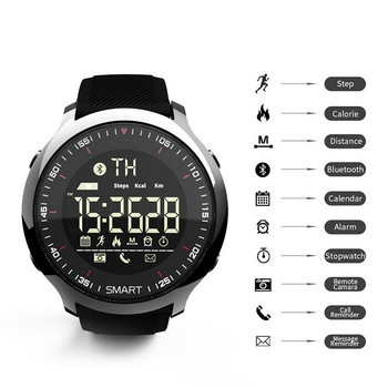 Смарт часовник IP68 Спорт Водоустойчив крачкомер Напомняне за съобщение Bluetooth Открит плуване Мъжки Смарт часовник за Ios Android телефон