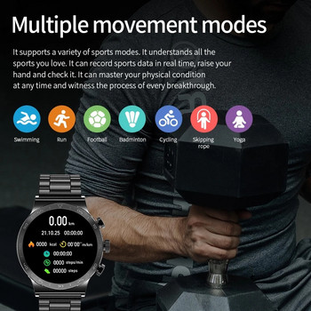 LIGE Нов смарт часовник с Bluetooth обаждане за мъже HD Full Touch Спортна фитнес гривна Водоустойчив луксозен мъжки смарт часовник за IOS Android