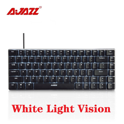 Ajazz AK33 mänguklaviatuur klaviatuur 82 klahviga kaotusevastane mehaaniline mänguri sinine/must lüliti mängija arvuti sülearvuti taustavalgustusega klaviatuur