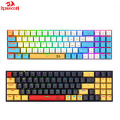 Redragon k688 žaidimų mechaninė klaviatūra RGB apšviesta 78 klavišai su jungikliais, apsaugančiais nuo dulkių