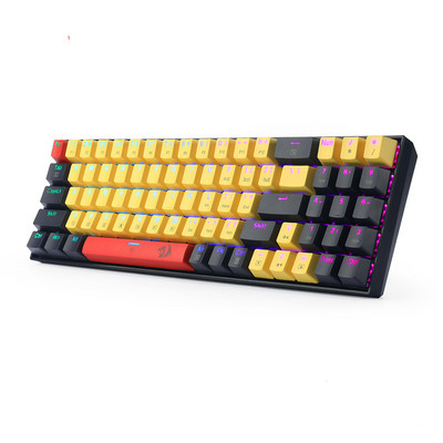 Redragon k688 žaidimų mechaninė klaviatūra RGB apšviesta 78 klavišai su jungikliais, apsaugančiais nuo dulkių