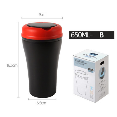 Plastikinė automobilio šiukšliadėžė su dangčiu automobilio puodelių laikikliu Šiukšliadėžė Automobilių transporto priemonių šiukšlių dėžė Peleninės dulkių dėklas Vandeniui atsparus automobilių šiukšlės