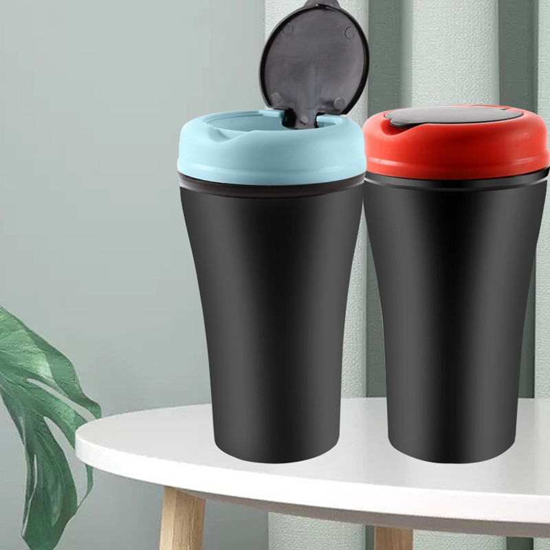 Plastikinė automobilio šiukšliadėžė su dangčiu automobilio puodelių laikikliu Šiukšliadėžė Automobilių transporto priemonių šiukšlių dėžė Peleninės dulkių dėklas Vandeniui atsparus automobilių šiukšlės