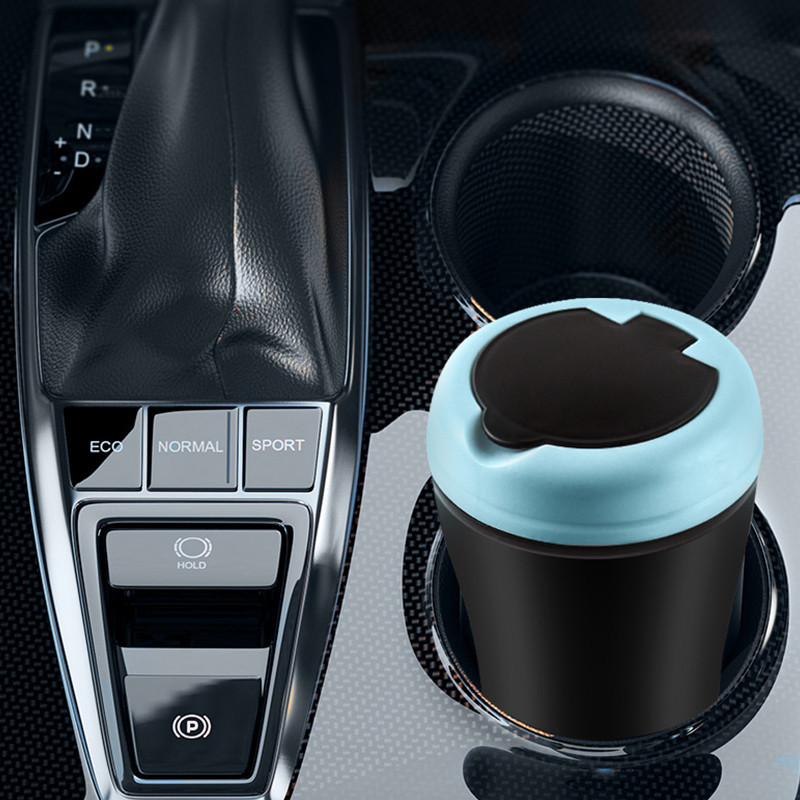 Plastikinė automobilio šiukšliadėžė su dangčiu automobilio puodelių laikikliu Šiukšliadėžė Automobilių transporto priemonių šiukšlių dėžė Peleninės dulkių dėklas Vandeniui atsparus automobilių šiukšlės