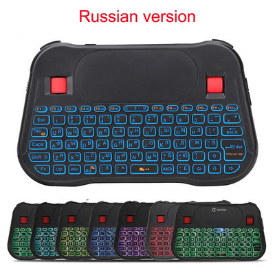 Air Mouse 2.4GHz bežična mini tipkovnica 7 boja pozadinsko osvjetljenje ruski engleski T18 Plus i8 + Touchpad kontroler za Android TV BOX PC