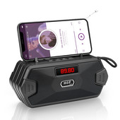 Difuzor wireless Radio FM compatibil cu Bluetooth Difuzor de exterior Subwoofer Suport Difuzoare pe coloană TF Cutie muzicală