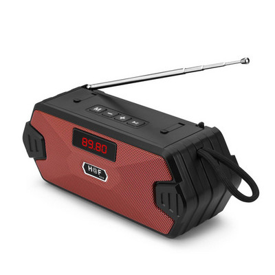Difuzor wireless Radio FM compatibil cu Bluetooth Difuzor de exterior Subwoofer Suport Difuzoare pe coloană TF Cutie muzicală