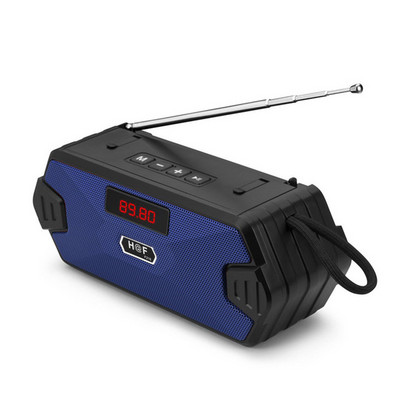 Difuzor wireless Radio FM compatibil cu Bluetooth Difuzor de exterior Subwoofer Suport Difuzoare pe coloană TF Cutie muzicală