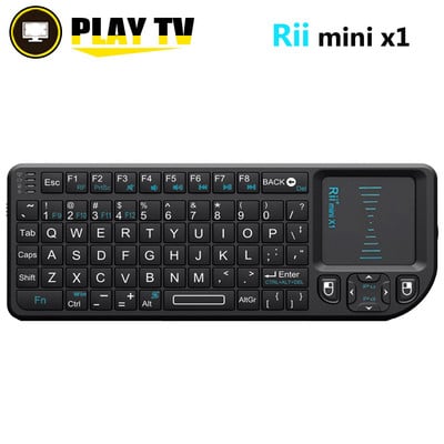 Original Rii Mini X1 Tastatură fără fir 2.4G Air Mouse Tastaturi Tastatură portabilă pentru jocuri Touchpad pentru telefon Smart TV Box Android