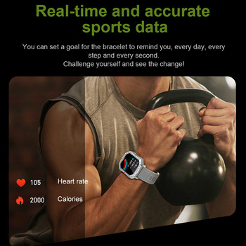 BOZLUN 410mAh 1.83 инчов смарт часовник мъжки крачкомер спортен фитнес тракер Bluetooth разговор водоустойчив смарт часовник за iPhone Xiaomi