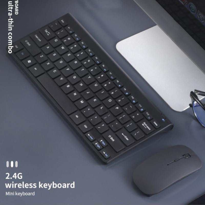 Tastatură și mouse fără fir RYRA 2.4G Tastatură și mouse-uri ergonomice cu design portabil USB2.0 Reducere zgomot pentru laptop PC
