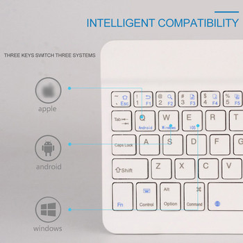 RYRA Акумулаторна Bluetooth клавиатура Wireless Mute Thin Mini Keyboard Tablet Office USB Keyboard For IOS Android Windows PC Ipad