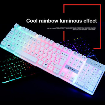 RYRA 104 Key Membrane Keyboard With Dazzle Backlit Waterproof Ergonomics Gamer Keyboards For PC Computer Laptop Electronic Gamer