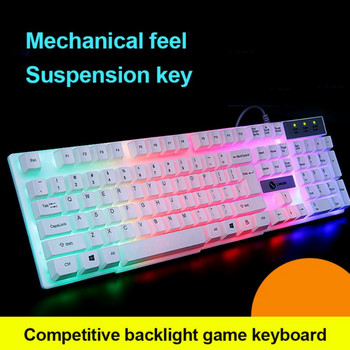 RYRA 104 Key Membrane Keyboard With Dazzle Backlit Waterproof Ergonomics Gamer Keyboards For PC Computer Laptop Electronic Gamer