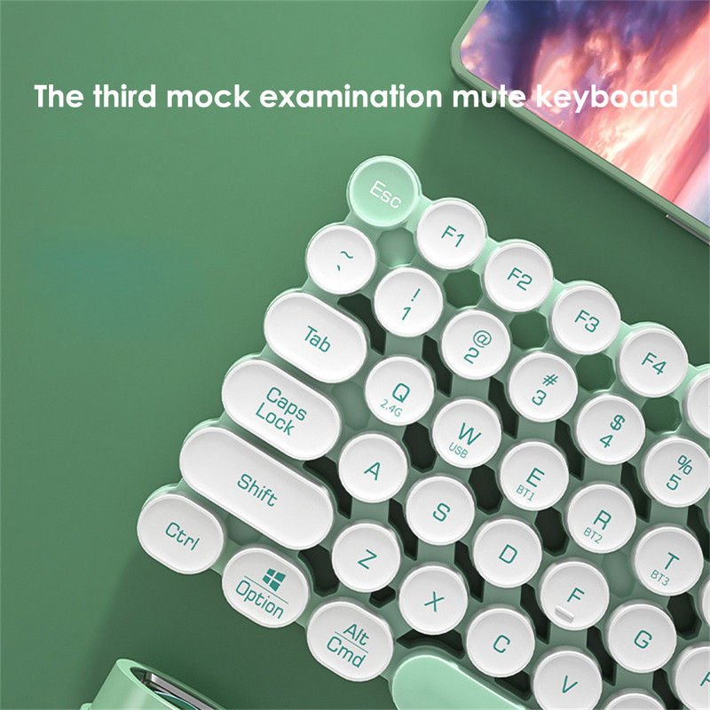 Tastatură RYRA cu 104 taste Mini Punk Bluetooth 2.4G Tastaturi RGB rezistente la apă pentru birou Computer Gaming Mute Tastaturi USB cu fir